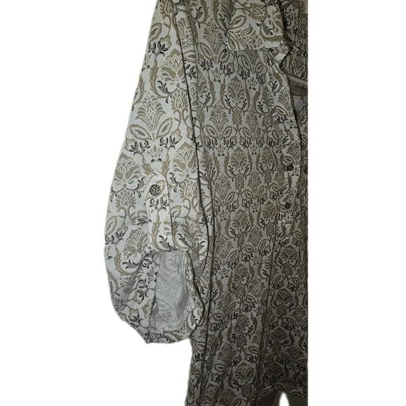 EMILY DANIELS BLOUSE - TAN PATTERNED - Picture 3 of 4